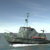 Navy Speed Boat With Armor