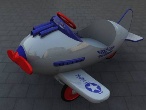 Futuristic Plane Cartoon Style