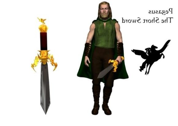 Pegasus Warrior Character With Sword