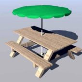 Picnic Bench Chair With Umbrella