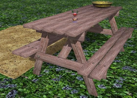 Picnic Bench Outdoor Wood