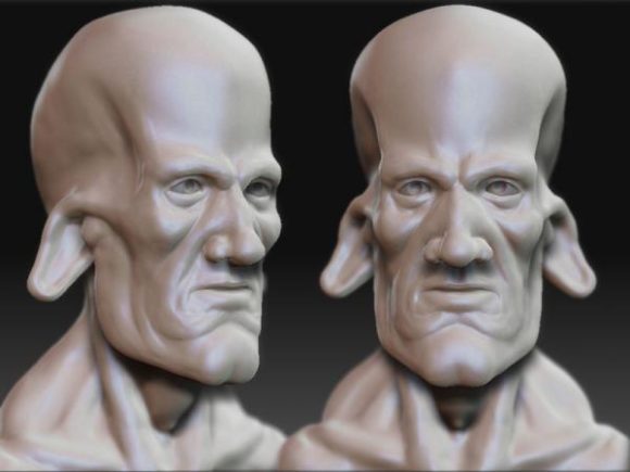 Gaming Man Head Sculpture