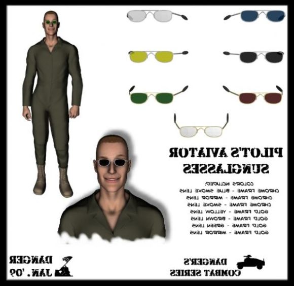 Pilot Character With Sunglasses