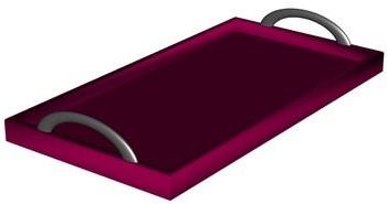 Steel Food Tray With Handle