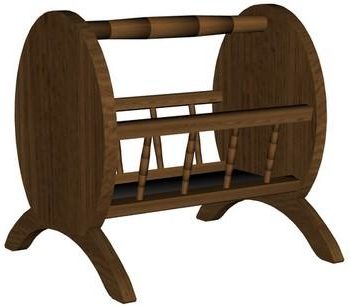 Vintage Crib Brown Wooden