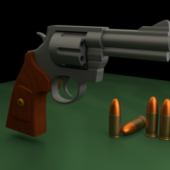 Vintage Revolver Gun Concept