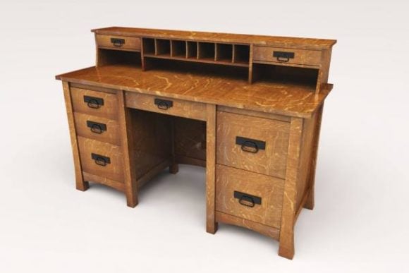 Wood Teller Desk