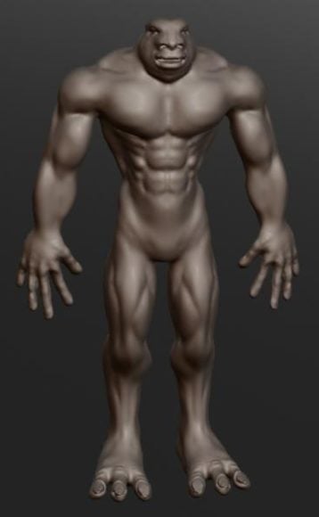 Monster Body Sculpture Character