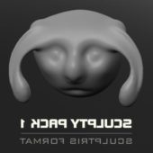 Head Alien Character Sculpture