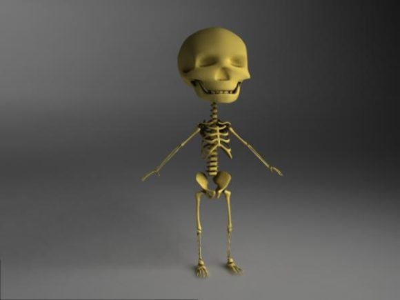 Funny Cartoon Skeleton