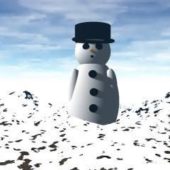 Snowman With Hat Character