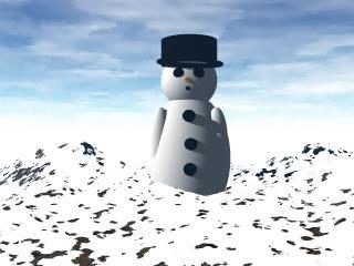 Snowman With Hat Character