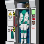 Spaceship Module With Suit Box