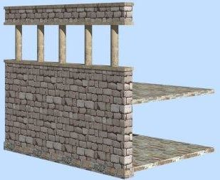 Stair Gate Rock Wall Building