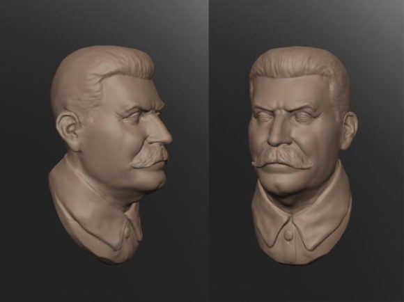Soviet Stalin Bust Sculpture