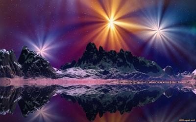 Lake Scene With Star Lighting