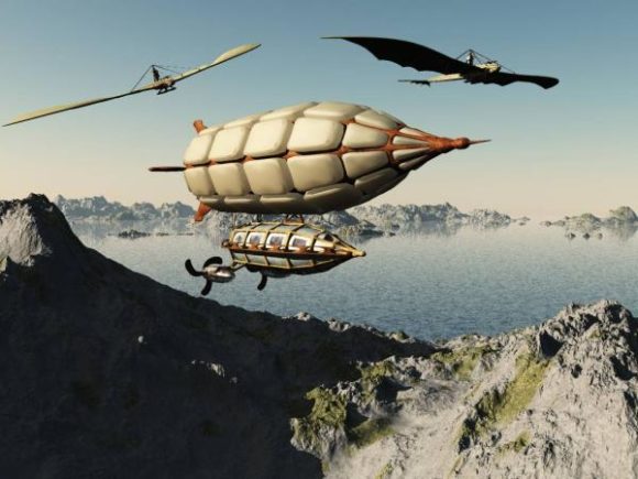 Vintage Steampunk Airship