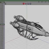 Steampunk Futuristic Spaceship