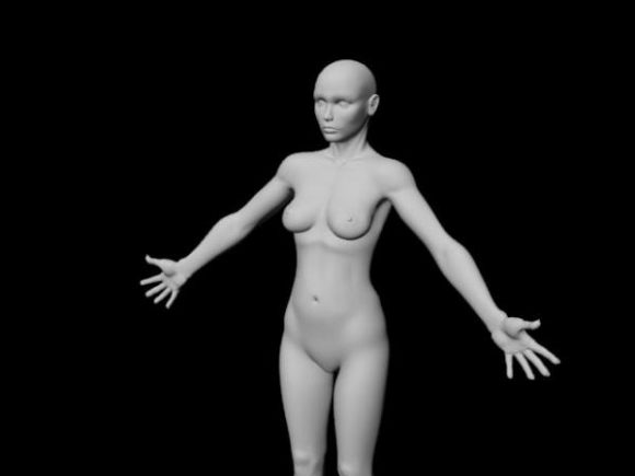 Female Character Basic Mesh Body