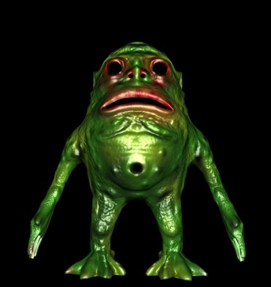 Frog Monster Cartoon Character