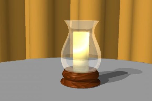 Candle Lamp With Glass Cover