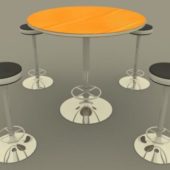 Round Coffee Table And Stools