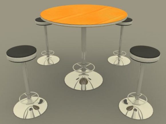 Round Coffee Table And Stools