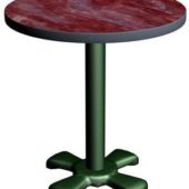 Round Bar Table Wood Top