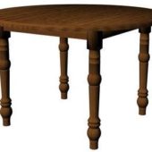 Antique Table Round Leg