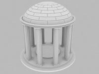 Temple Building Sphere Roof