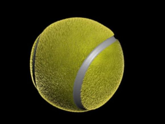 Realistic Green Tennis Ball
