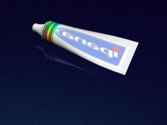 A Toothpaste With Label, Household 3D Model - .3ds, .Max - 123Free3DModels