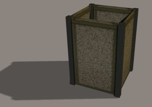 Trash Can Wooden