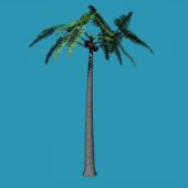 Tall Palm Low Poly Tree