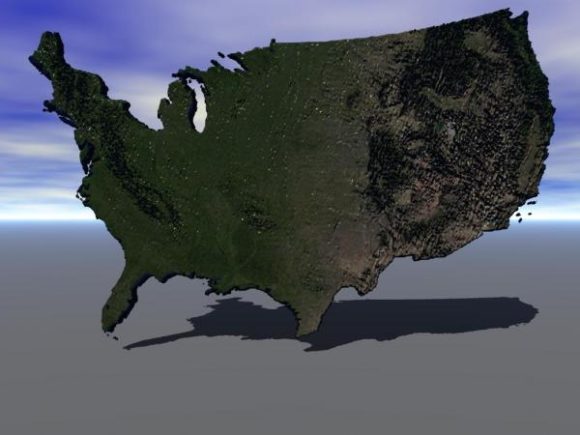 Usa Relief Map