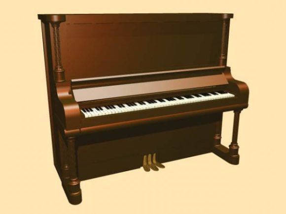 Upright Piano Brown Wood