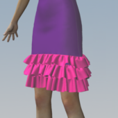 Ruffled Skirt Girl Mannequin