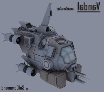 Futuristic Spacecraft Modular Ship