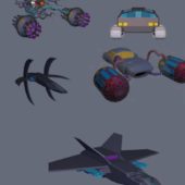 Various Spacecraft For Gaming Design