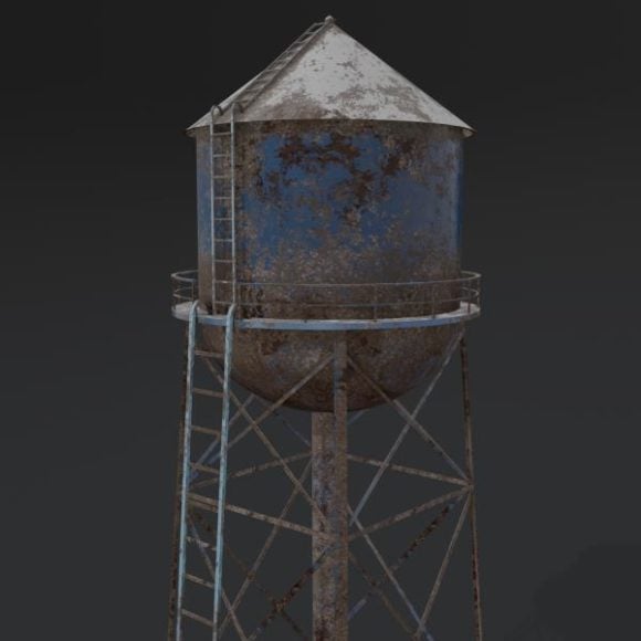 Abandoned Rustic Water Tower