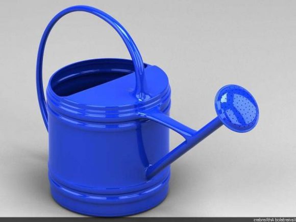 Blue Iron Watering Can