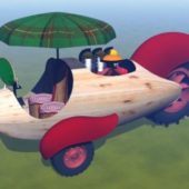 Fly Car Wooden Toy