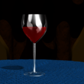 Wine Glass With Liquid