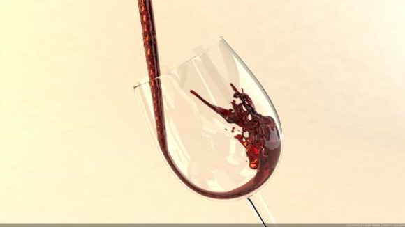 Wine Glass Drop Water