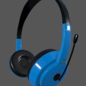 Wireless Headphone Blue Color