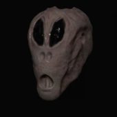 Alien Head Sculpture