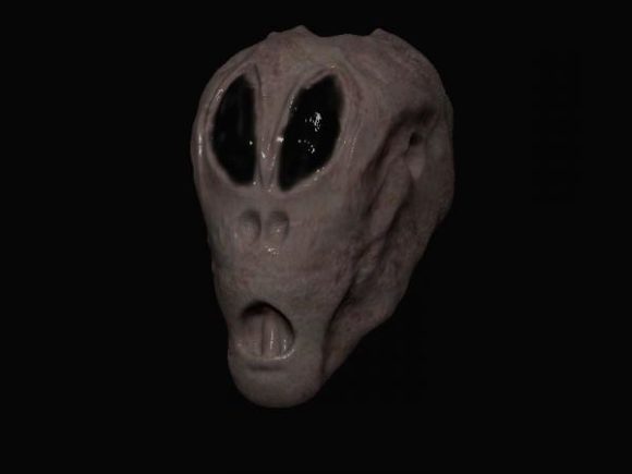 Alien Head Sculpture, Alien 3D Model - .Obj - 123Free3DModels
