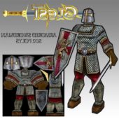 Medieval Armored Swordsman Medieval Game Character