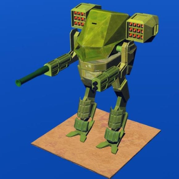 Battle Robot With Gun