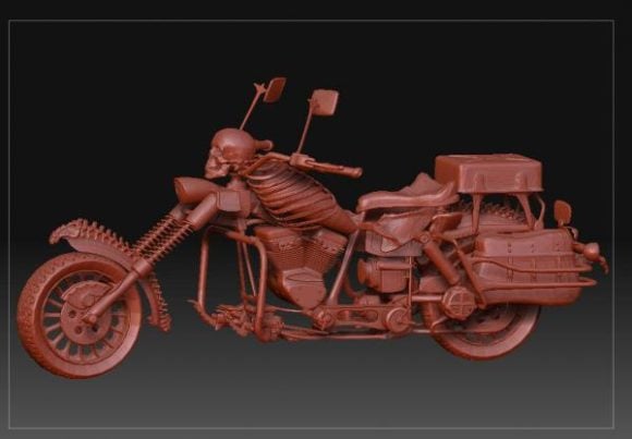 Skull Front Motorcycle Vehicle